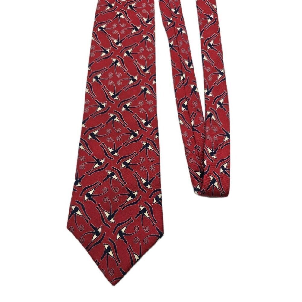 Brooklyn Museum Egyptian Hieroglyphics EYE OF HORUS All Over Print Silk Mens Tie